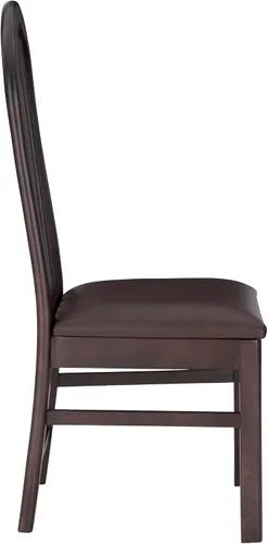 Vista 13 de Linon Kennerli - Juego de 2 sillas de comedor con asiento tapizado de piel sintética, color marrón