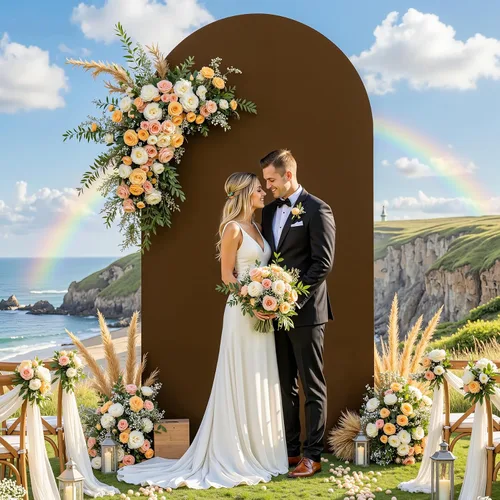 Vista 29 de Baby Blue Arch Backdrop Cover, 6FT Spandex Fitted Wedding Arch Stand Covers Round Top Chiara Backdrop Cover for Birthday Party Ceremony Banquet Azul
