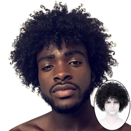 Vista 12 de BECUS Peluca de pelo marrón con rastas para hombres y mujeres negros, peluca corta trenzada sintética para uso diario, fiesta de cosplay (marrón)