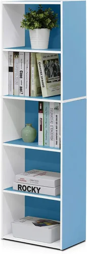 Vista 91 de Furinno PASIR - Estantería de libros de 2 niveles, estantería moderna de 9 x 12 x 21, estanterías abiertas para sala de estar, dormitorio, oficina