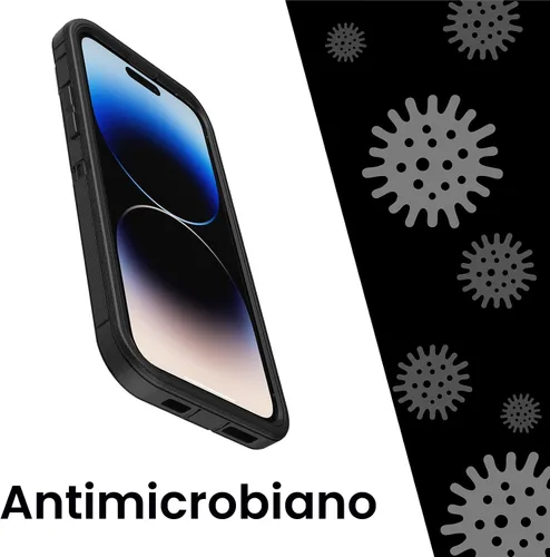 Vista 5 de OtterBox Defender Series - Funda de edición sin pantalla para iPhone 14 Pro Max (solamente), solo funda, protección de defensa microbiana, embalaje