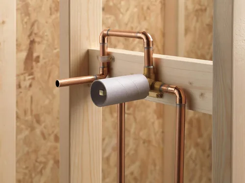 Vista 4 de Delta Grifo de montaje en pared Válvula áspera para grifos de baño Delta monomando montaje en pared R3510-WL