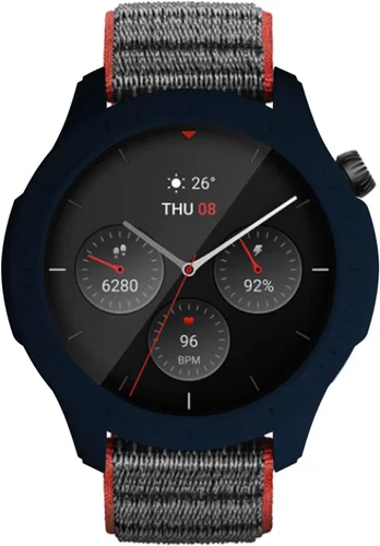 Vista 5 de Funda protectora para Amazfit GTR 4, a prueba de golpes, duradera, de policarbonato duro, accesorios para Amazfit GTR 4 Smartwatch (azul)
