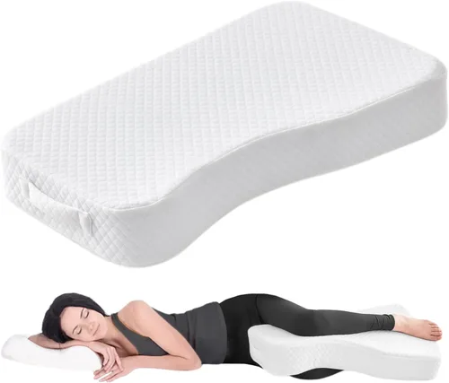 Vista 8 de Almohada refrescante de piernas para personas que duermen de lado, almohada de rodilla de tela 100% refrescante para dormir de lado, almohada