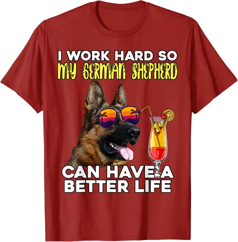 Vista 42 de Camiseta I Work Hard So My German Shepherd Can Have A Better Life Negro