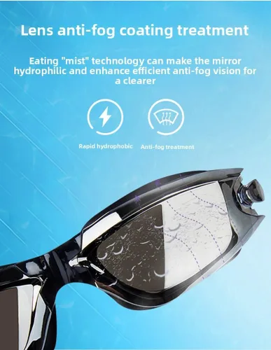 Vista 3 de hofull hd racing goggles waterproof and anti-fog swimming goggles, swimming goggles leak-free anti-fog adult male female teen