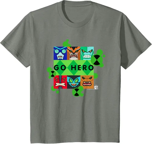 Vista 74 de Ben 10 Go Hero - Camiseta, Azul / Patchwork, S