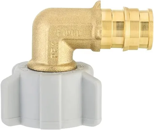 Vista 5 de 2 piezas EFIELD Pex-A Expansión 1/2" X 1/2" Hembra NPT Codo Giratorio Colocaciones de latón de flujo completo, ASTM F1960