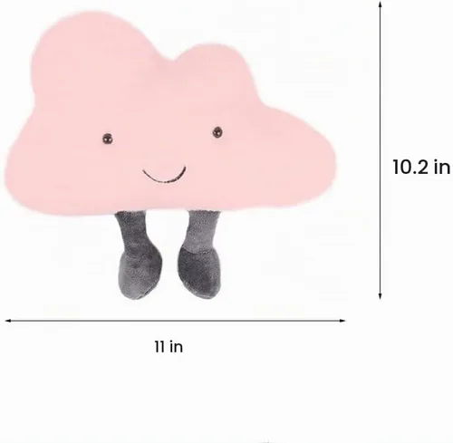 Vista 4 de Cloud Pillows - Almohada de felpa para el hogar, almohada decorativa de felpa para la cabeza del coche Rosa