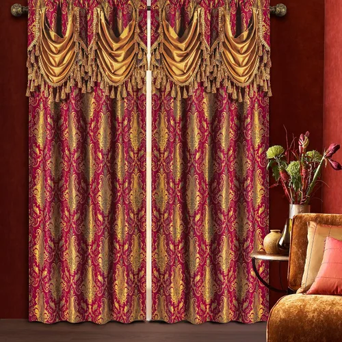 Vista 31 de Loom and Mill - Cortinas de lujo de jacquard para dormitorio, cortinas de damasco beige de 2 paneles con alzapaños, elegante cortina de ventana