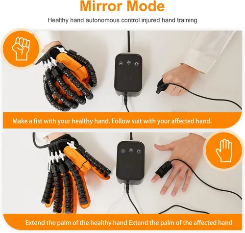 Vista 5 de Guantes de robot de rehabilitación de mano para accidentes cerebrovasculares, equipo de terapia de accidentes cerebrovasculares para adultos