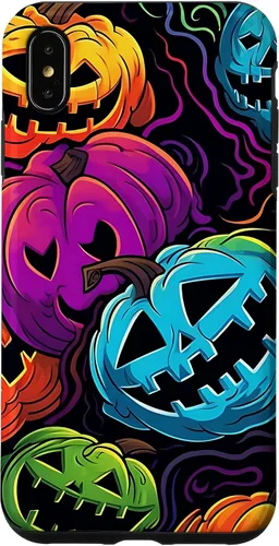 Vista 11 de Funda para iPhone 11 Pro Max Halloween Scary Pumpkin Graffiti