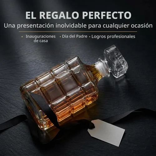 Vista 7 de Decantador de Whisky para Licor Escocés Bourbon o Vino - 25.4 fl oz