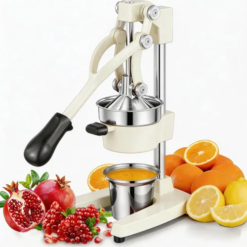 Vista 8 de Prensa Manual de Mano de Hierro Fundido Comercial de Servicio Pesado Naranja Cítricos Limón Lima Toronja Granada Exprimidor de Jugo de Fruta
