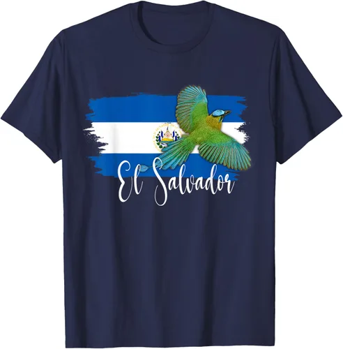 Vista 73 de Camiseta con la bandera de El Salvador, mapa de El Salvador, camiseta de Salvador para mujer, Negro