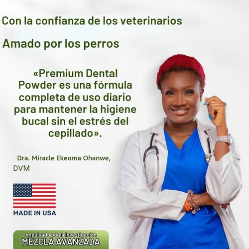 Vista 2 de WuffWell - Polvo dental probiótico para dientes de perros, fabricado en Allergy Itch
