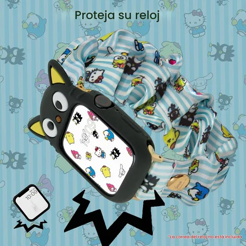Vista 3 de Sonix x Sanrio Apple Watch Cover Estuche Protector de Goma para Apple Watch Estuche de Parachoques Se Ajusta a 38mm/40mm/41mm Chococat