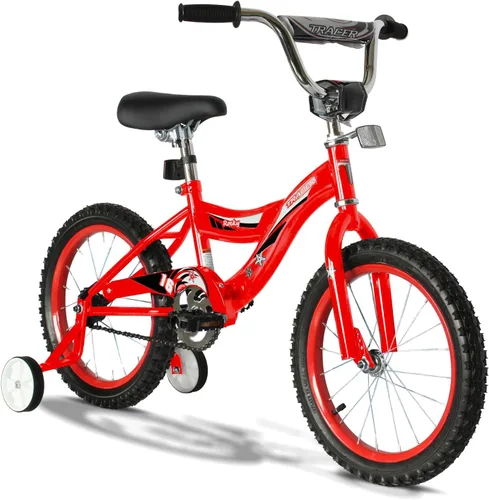 Vista 2 de Tracer Bicicleta infantil para niños y niñas de 3 a 12 años, bicicleta para niños de 16 pulgadas con ruedas de entrenamiento y cesta de 20 pulgadas