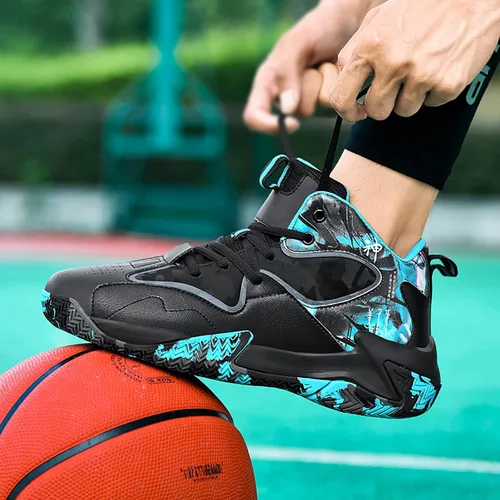 Vista 6 de CJSPORX - Tenis de baloncesto para hombre, transpirables, antideslizantes, para correr