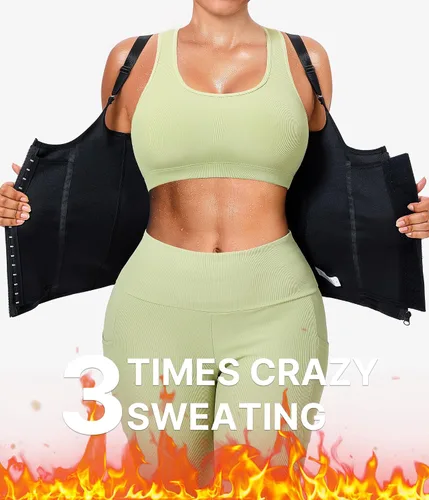 Vista 4 de GAODI Traje de sauna para mujer, moldeador de cuerpo