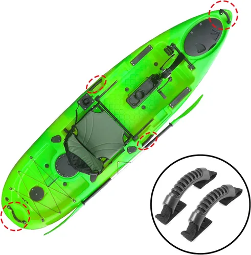 Vista 7 de Piutouyar 2 asas de repuesto para kayak, asas de transporte para kayak, canoa, barco, montaje lateral, asa de transporte para kayaks, maleta