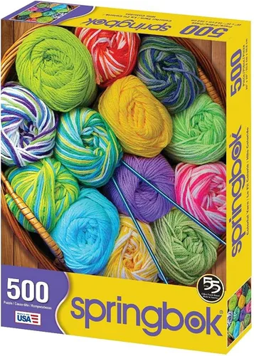 Vista 2 de Springbok - Rompecabezas de 500 piezas de hilos coloridos