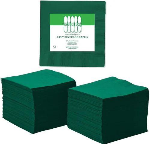 Vista 8 de Servilletas perfectas de 2 capas. 100ct servilletas de papel para cóctel. Dos capas., Negro, 100