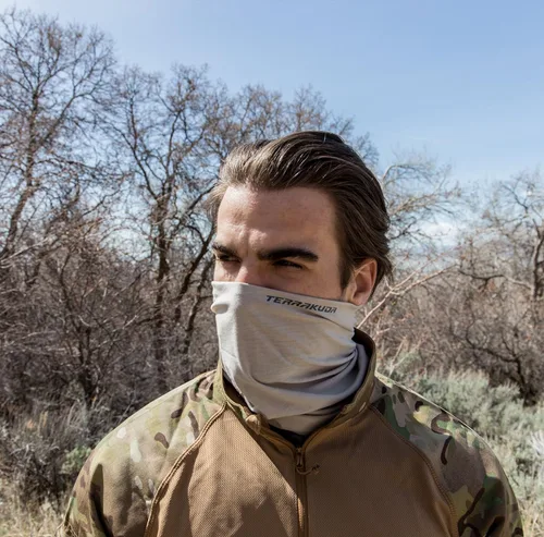 Vista 4 de Terra Kuda - Funda multiuso para cara y cuello antideslizante ligera transpirable para protección del sol y polvo balaclava