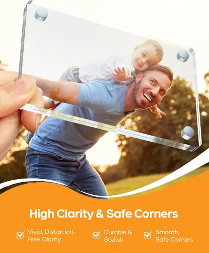 Vista 3 de 2 soportes para fotos de automóvil para visera solar – Clip magnético de 2.4 x 3.5 pulgadas para visera de automóvil, pantalla de fotos horizontal
