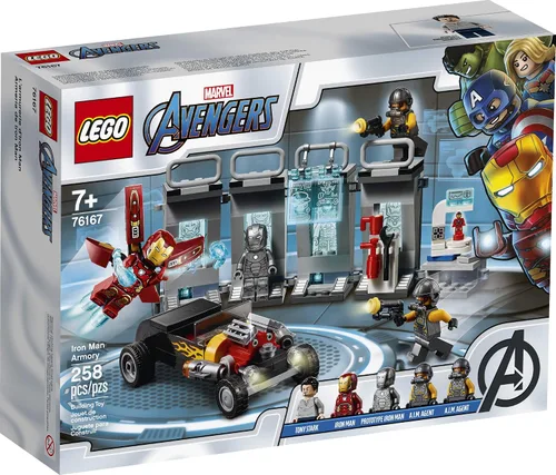 Vista 4 de LEGO Marvel Avengers Iron Man Armory 76167 Kit de construcción (258 piezas)