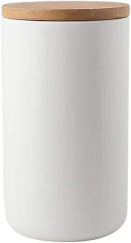 Vista 9 de YYW - Recipientes de almacenamiento de alimentos de cerámica con tapas, tarro de almacenamiento de alimentos de 27.1 fl oz/27oz Black Kitchen