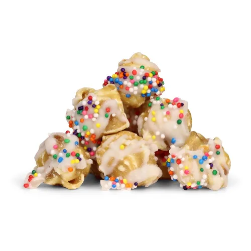 Vista 6 de Its Delish - Palomitas de maíz gourmet con sabor a pastel de cumpleaños con temática de pastel de cumpleaños, palomitas de maíz con arco iris sin