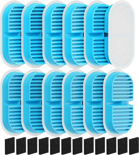 Vista 2 de Filtros de fuente de agua para gatos TOONIOOS: 12 filtros de fuente de gato de repuesto para TOONIOOS W2 - Filtros de fuente para mascotas - Juego