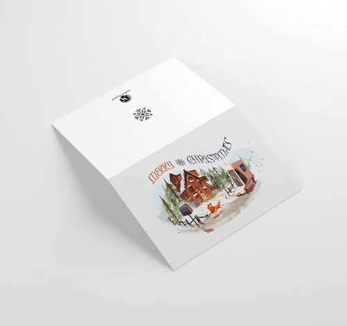 Vista 3 de Market On Mainstreet - Tarjetas de felicitación navideñas con sobres blancos, incluye mensaje en el interior, paquete a granel, 25