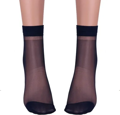 Vista 9 de YiZYiF 3 pares de calcetines sedosos transparentes para hombres y mujeres, sobre el tobillo, elásticos, delgados, transparentes, medias frescas