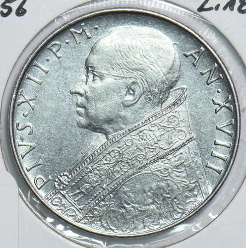 Vista 2 de Moneda Coleccionable Vaticano 1956 C 100 Lire 198649