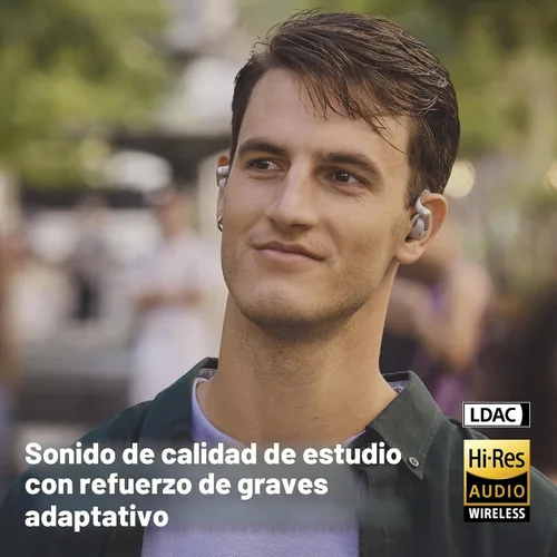 Vista 9 de JBL Sense Pro - Auriculares de oído abierto, sonido espacial, ajuste con gancho para la oreja, color negro