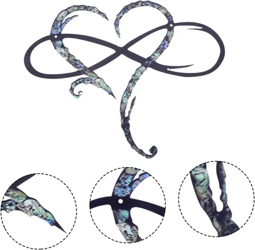 Vista 9 de ARTIBETTER Colgante de metal para colgar en la pared, diseño de corazón, arte de metal, letrero de pared de amor, escultura de corazón, decoración