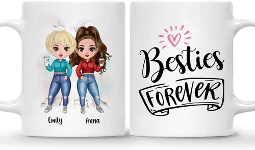 Vista 15 de Taza personalizada Gossby para amiga - Aparentemente somos problemas cuando estamos juntas - Regalo personalizado para amigas con nombres
