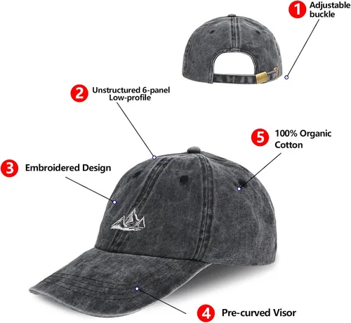 Vista 3 de DASMINI Gorra de béisbol unisex para papá, diseño de algodón suave lavado, sin estructura, para exteriores, para montaña