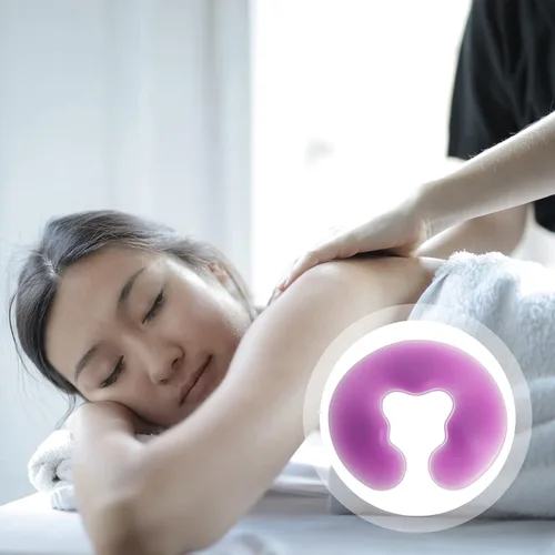 Vista 8 de Almohada de salón de belleza Spa Almohada de spa Almohada de spa Almohada de salón de boca abajo Almohada de silicona Almohada boca abajo Almohada