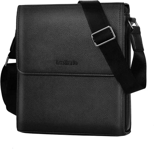 Vista 8 de Leathario Bolso de hombro para hombre de cuero auténtico pequeño bolso de mensajero para hombre bolso cruzado para hombre bolso de viaje