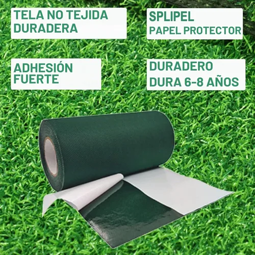 Vista 4 de Cinta para Césped Artificial Cinta Autoadhesiva para Uniones de Césped para Césped Artificial, Cinta para Conectar Césped, Césped, Alfombra