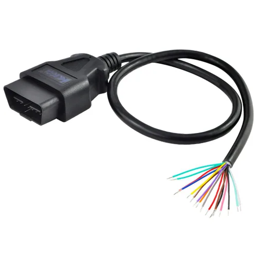 Vista 10 de iKKEGOL 1 pie pies 11.8 in/12 16 pines J1962 OBD OBDII OBD2 conector hembra coche diagnóstico cable de extensión cable de coleta DIY Mobley