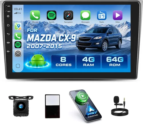 Vista 8 de [2+64G] Radio de coche Android 15 estéreo para Mazda CX-9 2007-2015 2+64G con Carplay