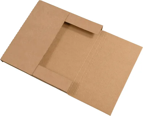 Vista 7 de BOX USA Cajas de envío planas de 10.25 pulgadas de largo x 8.25 pulgadas de ancho x 1.25 pulgadas de alto, medianas 50 unidades Caja de cartón