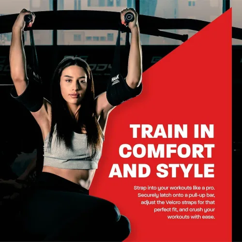 Vista 5 de Hawk Sports Correas para abdominales para hombres y mujeres, equipo de entrenamiento abdominal para máximas ganancias de fitness y culturismo