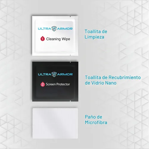 Vista 2 de ULTRA ARMOR Protector de pantalla de cristal líquido para todos los smartphones, tabletas y relojes, limpieza en nano protección - universal