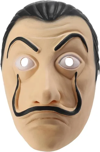 Vista 7 de QUJQOM Disfraz rojo de Halloween, disfraz de dinero, trajes de cosplay para adultos, unisex, para hombres y mujeres, con máscara