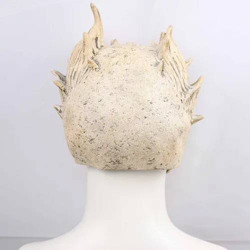 Vista 5 de Máscara de calavera de cabeza completa, máscara de esqueleto aterrador de demonio, máscara de demonio espeluznante de huesos viejos y guerreros